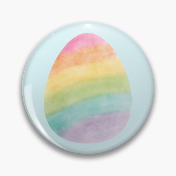 Item preview, Pastel Rainbow Egg – Skewed Watercolor Stripes designed and sold by EmeraldeaArt.