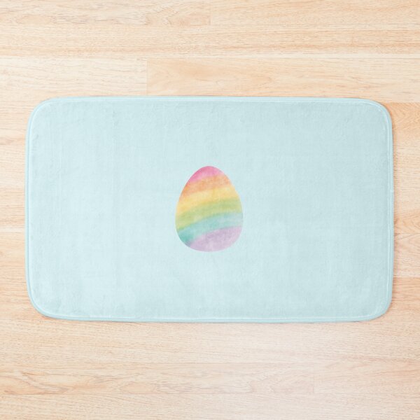 Item preview, Pastel Rainbow Egg – Skewed Watercolor Stripes designed and sold by EmeraldeaArt.
