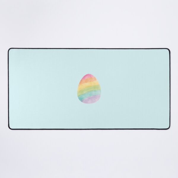 Item preview, Pastel Rainbow Egg – Skewed Watercolor Stripes designed and sold by EmeraldeaArt.