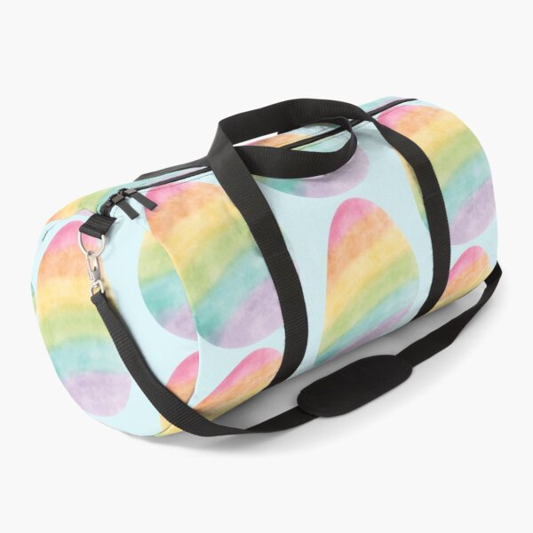 Item preview, Pastel Rainbow Egg – Skewed Watercolor Stripes designed and sold by EmeraldeaArt.