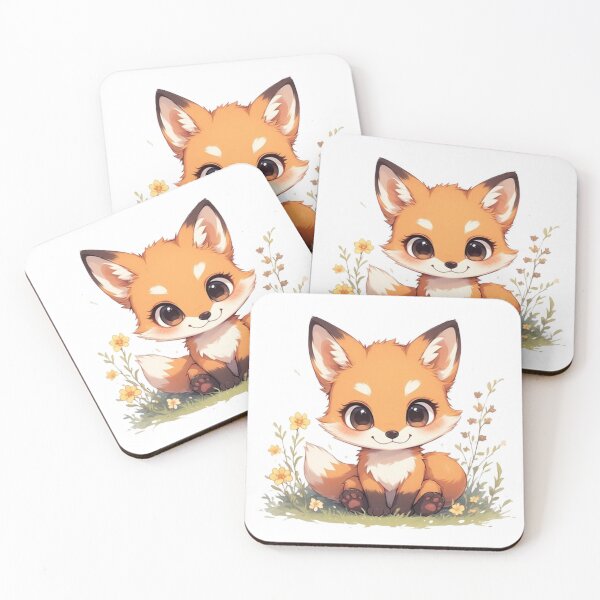 Item preview, Adorable Baby Fox in Flowers designed and sold by Mystic-Doodle.