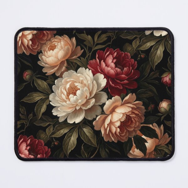 Item preview, Dark Vintage Peony Floral Pattern designed and sold by Rutvain.