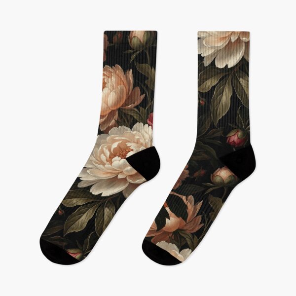 Item preview, Dark Vintage Peony Floral Pattern designed and sold by Rutvain.