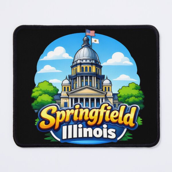 Item preview, Springfield Illinois Capitol Bright Skyline City Pride Design Funny Gift designed and sold by BadhbhArt.