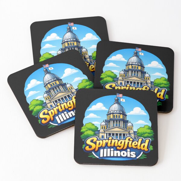Item preview, Springfield Illinois Capitol Bright Skyline City Pride Design Funny Gift designed and sold by BadhbhLoot.