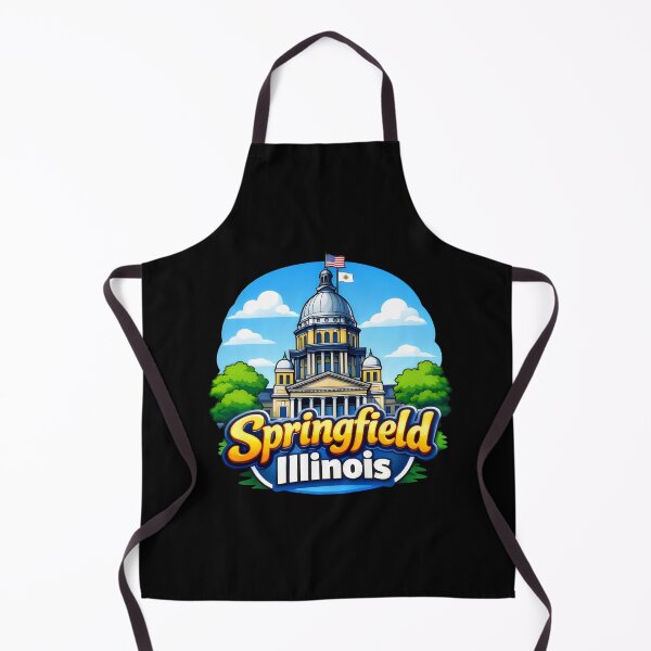 Item preview, Springfield Illinois Capitol Bright Skyline City Pride Design Funny Gift designed and sold by BadhbhArt.