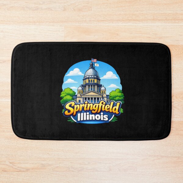 Item preview, Springfield Illinois Capitol Bright Skyline City Pride Design Funny Gift designed and sold by BadhbhArt.