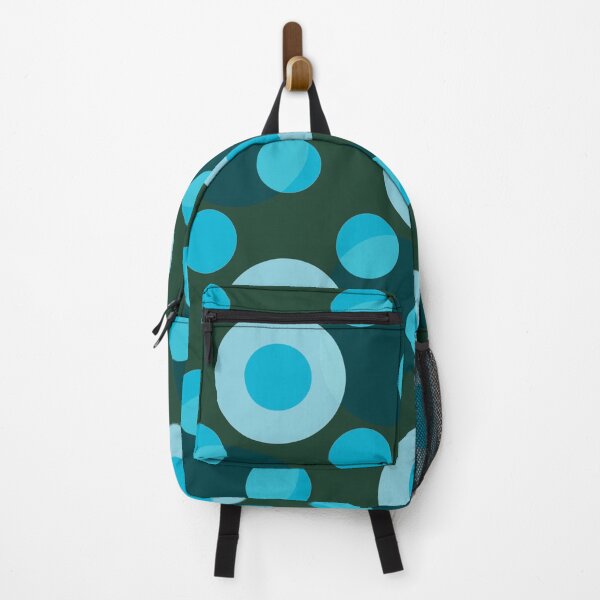 Item preview, Modern Blue Circle Pattern on Green Background | Retro Geometric Polka Dot Design designed and sold by DreamPixelPrint.