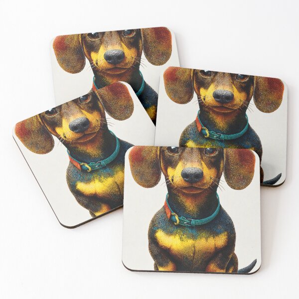 Item preview, Vibrant Dachshund with Colorful Collar designed and sold by lautir.