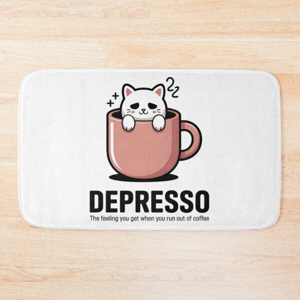 Item preview, Funny Cat depresso when you run out coffee designed and sold by AlanyaArtX.