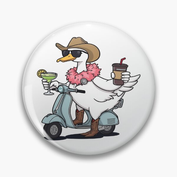 Item preview, Silly goose riding a retro scooter  designed and sold by CeliaZnx.
