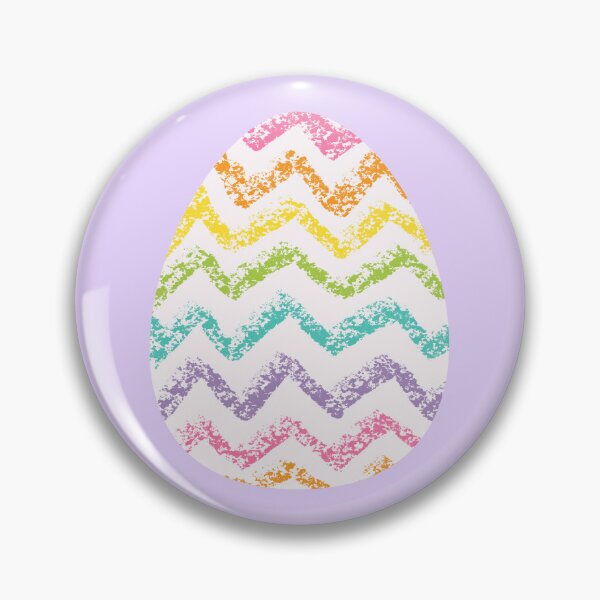 Item preview, Rainbow Zigzag Easter Egg – Bold Stripes on White designed and sold by EmeraldeaArt.