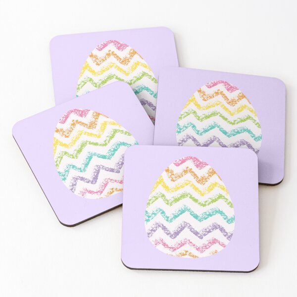 Item preview, Rainbow Zigzag Easter Egg – Bold Stripes on White designed and sold by EmeraldeaArt.