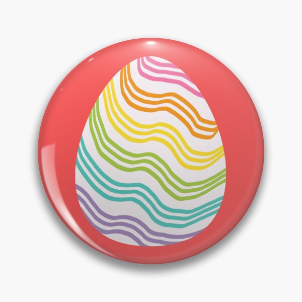 Item preview, Playful Rainbow Easter Egg – Wavy Skewed Marker Lines designed and sold by EmeraldeaArt.