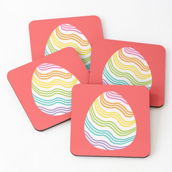 Item preview, Playful Rainbow Easter Egg – Wavy Skewed Marker Lines designed and sold by EmeraldeaArt.