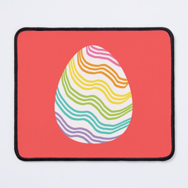 Item preview, Playful Rainbow Easter Egg – Wavy Skewed Marker Lines designed and sold by EmeraldeaArt.