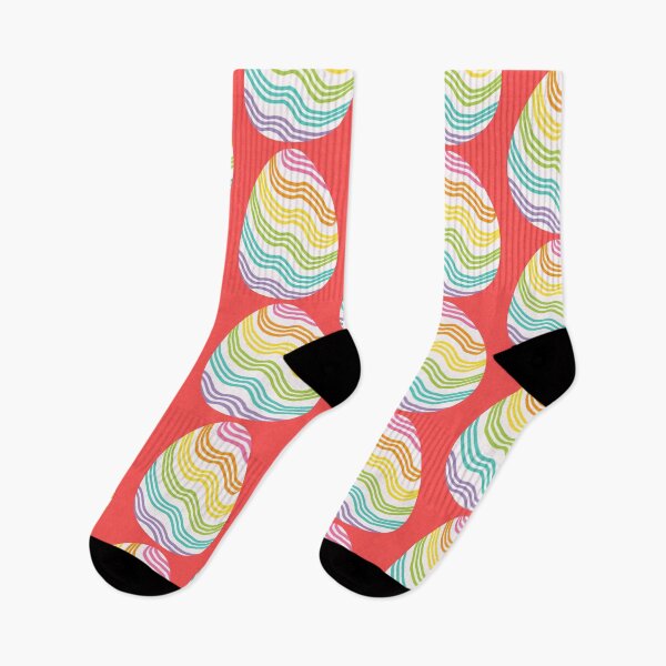 Item preview, Playful Rainbow Easter Egg – Wavy Skewed Marker Lines designed and sold by EmeraldeaArt.
