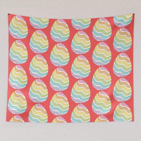 Item preview, Playful Rainbow Easter Egg – Wavy Skewed Marker Lines designed and sold by EmeraldeaArt.