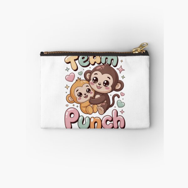 Item preview, Team Punch – Kawaii Large Dark Chocolate Mama Monkey Cradling Tiny Golden Baby Tee designed and sold by DarylWelsh2024.