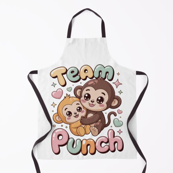Item preview, Team Punch – Kawaii Large Dark Chocolate Mama Monkey Cradling Tiny Golden Baby Tee designed and sold by DarylWelsh2024.
