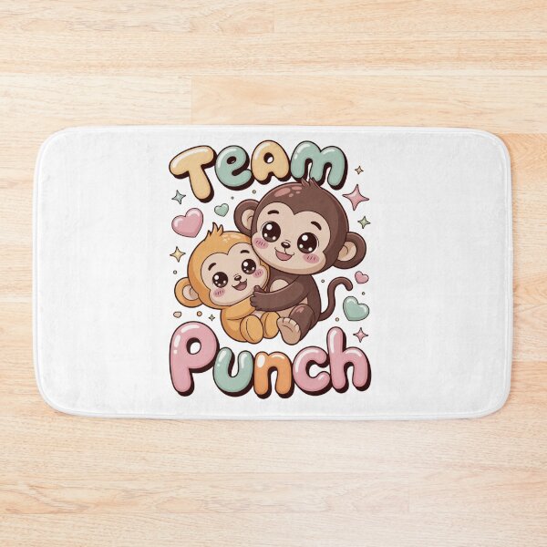 Item preview, Team Punch – Kawaii Large Dark Chocolate Mama Monkey Cradling Tiny Golden Baby Tee designed and sold by DarylWelsh2024.