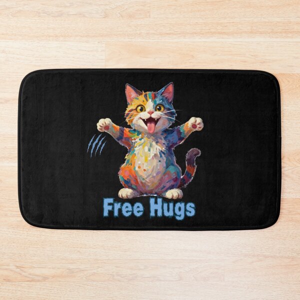 Item preview, Free Hugs - Colorful Cat for Pet Lovers designed and sold by Silaris Designs.