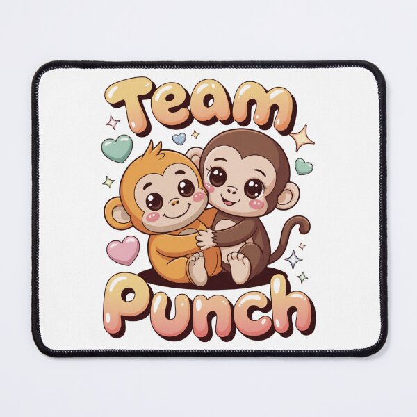 Item preview, Team Punch – Kawaii Dark Brown Girl Monkey Hugging Golden Baby Tee designed and sold by DarylWelsh2024.