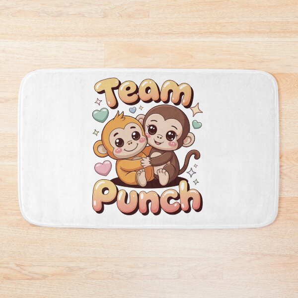Item preview, Team Punch – Kawaii Dark Brown Girl Monkey Hugging Golden Baby Tee designed and sold by DarylWelsh2024.