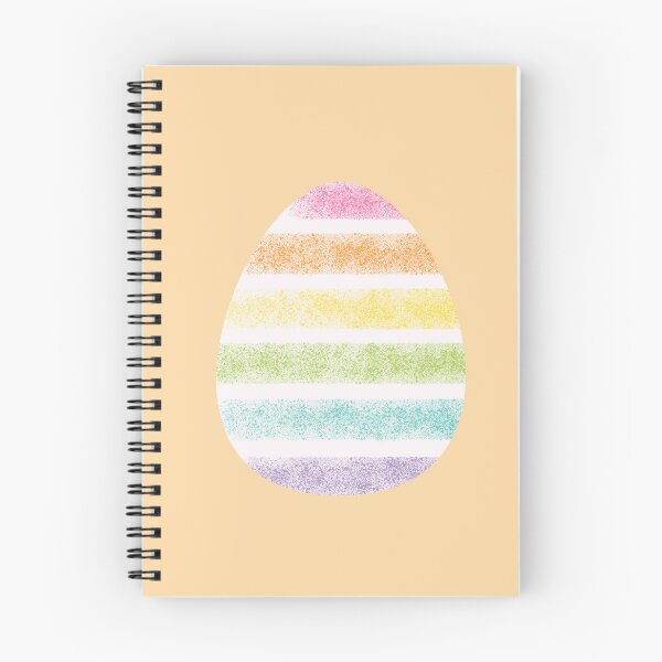 Item preview, Pastel Spray Rainbow Easter Egg – White Lined Stripes designed and sold by EmeraldeaArt.