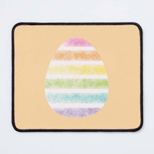 Item preview, Pastel Spray Rainbow Easter Egg – White Lined Stripes designed and sold by EmeraldeaArt.