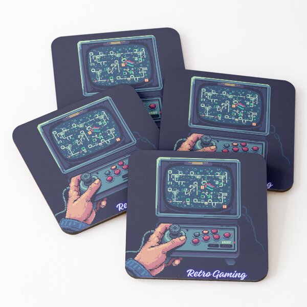 Item preview, Retro Gaming Pixel Art Arcade Machine, Vintage Gamer Console Design designed and sold by stickyhubprinting.