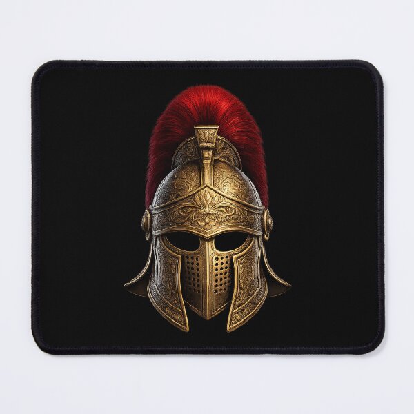 Item preview, Ancient Roman Gladiator Golden War Helmet designed and sold by SteveLPenix.