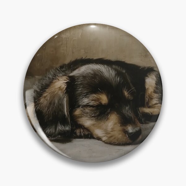 Item preview, Sleeping Dachshund Puppy in Rustic Setting designed and sold by lautir.