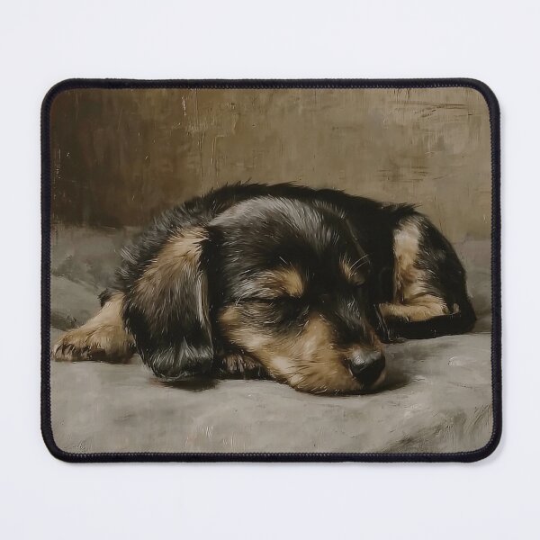Item preview, Sleeping Dachshund Puppy in Rustic Setting designed and sold by lautir.