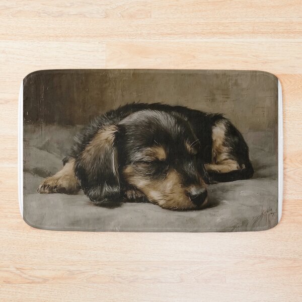 Item preview, Sleeping Dachshund Puppy in Rustic Setting designed and sold by lautir.