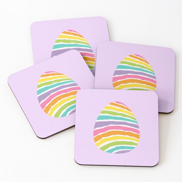 Item preview, Wavy Rainbow Easter Egg – Minimal Striped Design designed and sold by EmeraldeaArt.