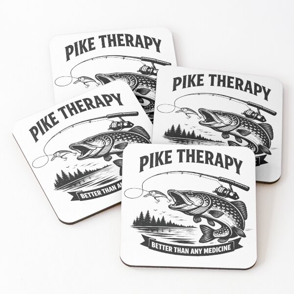 Item preview, Pike Therapy Fishing Design – Fishing Is Better Than Any Medicine designed and sold by MammieLO Art.