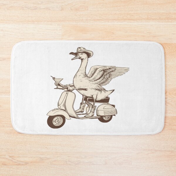 Item preview, Un ganso gracioso montando un patinete retro. designed and sold by CeliaZnx.