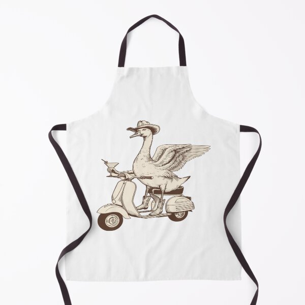 Item preview, Funny goose riding a retro scooter designed and sold by CeliaZnx.
