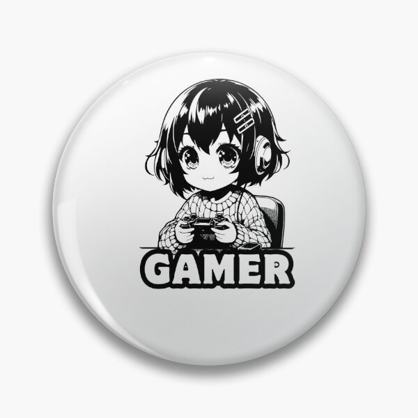 Item preview, Cute Girl Gamer - Black & White Gaming designed and sold by Rasheedaholik.