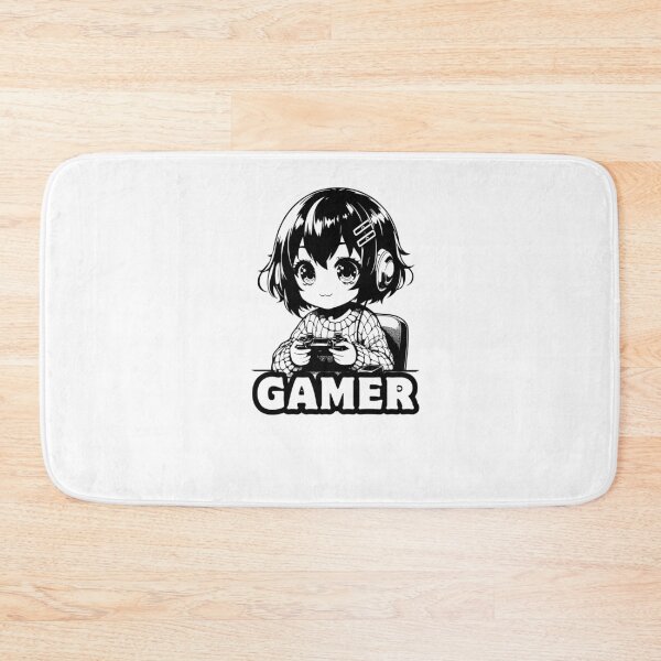 Item preview, Cute Girl Gamer - Black & White Gaming designed and sold by Rasheedaholik.