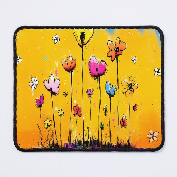 Item preview, Abstract, colorful flowers in pop art cartoon style - Floral design designed and sold by WhimsyArt ○ byGTL.