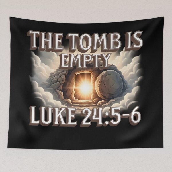 Item preview, The Tomb Is Empty | Resurrection Faith-Easter T-Shirt designed and sold by Kingdom Warrior Tribe .