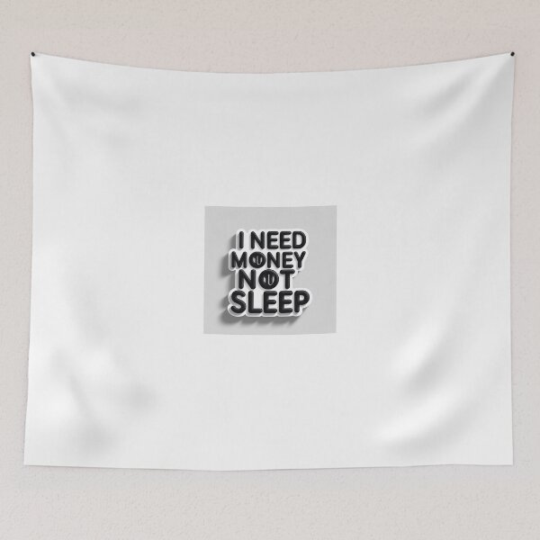 Item preview, I Need Money Not Sleep Funny Quote Sticker Hustle Humor designed and sold by NexoraHub.