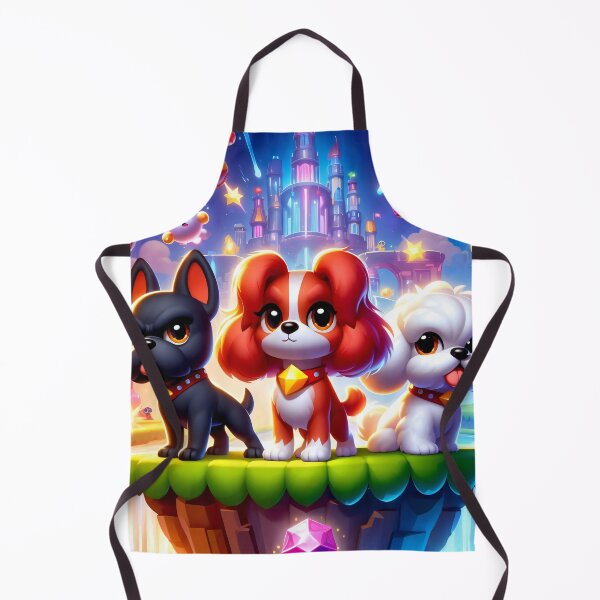 Item preview, Video Game Style Cute Gamer Dogs Fantasy World designed and sold by AI-Only Creations.