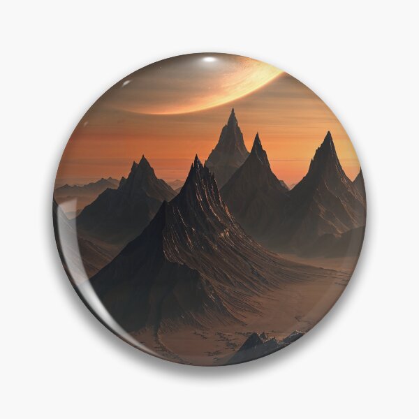 Item preview, Planet Mountains - Cosmic Artwork designed and sold by QuantumDrift.