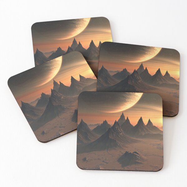 Item preview, Planet Mountains - Cosmic Artwork designed and sold by QuantumDrift.
