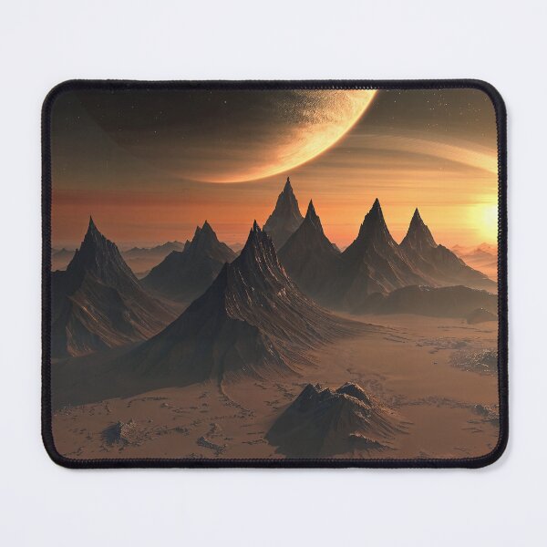 Item preview, Planet Mountains - Cosmic Artwork designed and sold by QuantumDrift.