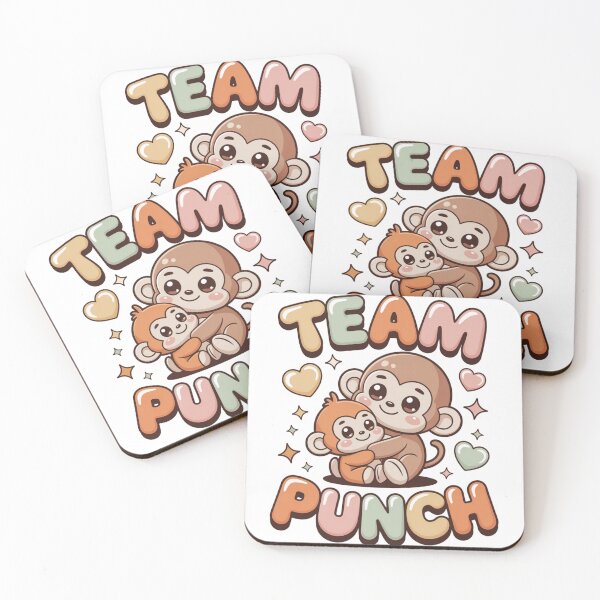 Item preview, Team Punch – Kawaii Mama Monkey Cradling Tiny Orange Baby Tee designed and sold by DarylWelsh2024.