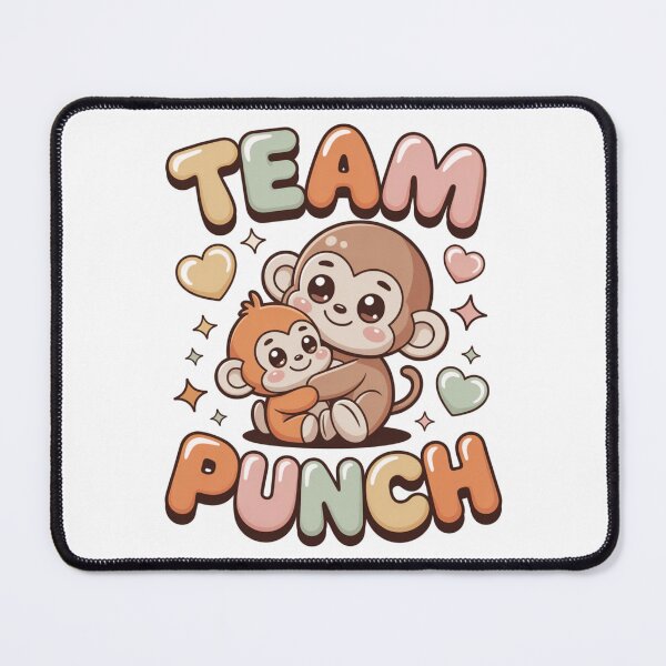 Item preview, Team Punch – Kawaii Mama Monkey Cradling Tiny Orange Baby Tee designed and sold by DarylWelsh2024.